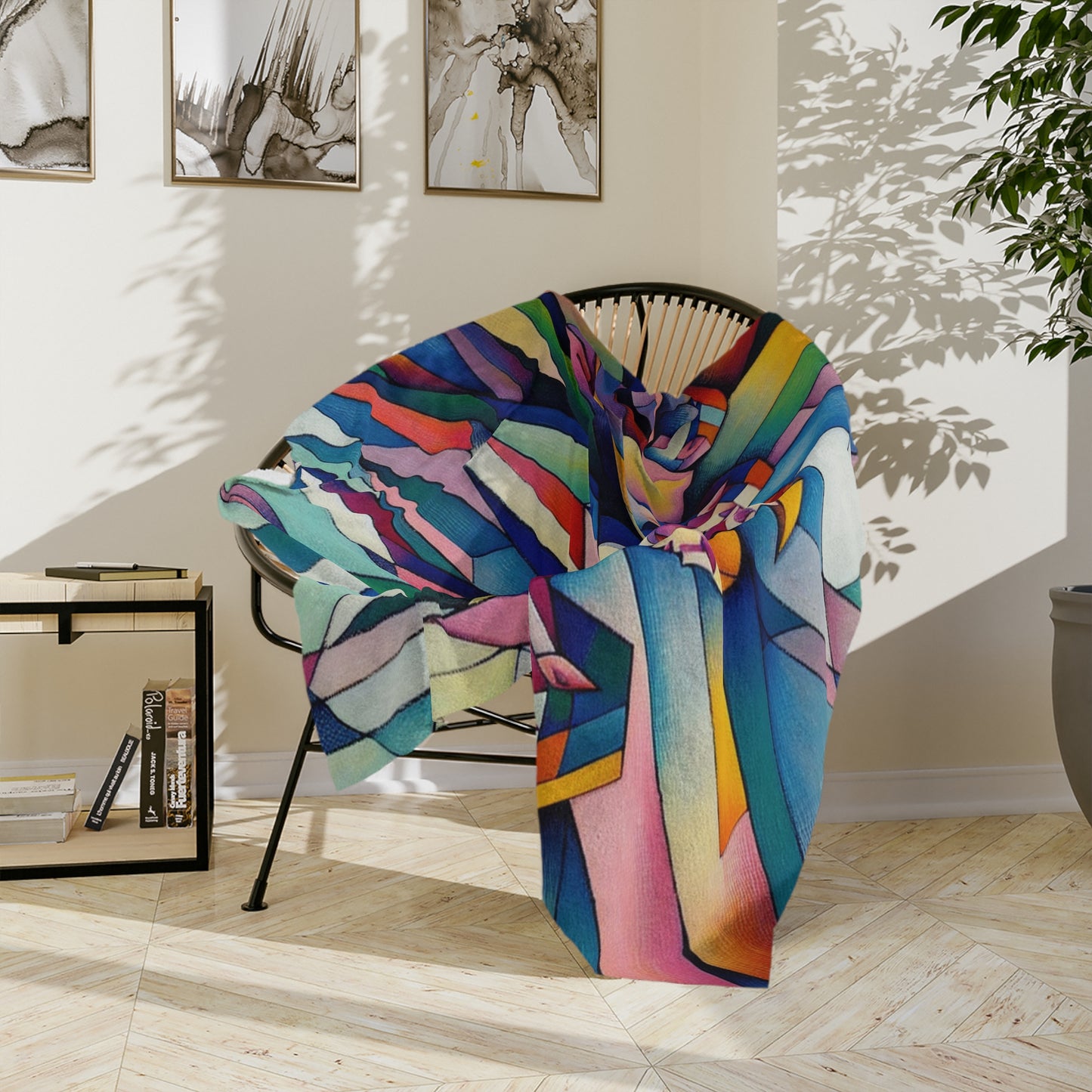 Picasso's Pixies Velveteen Microfiber Blanket