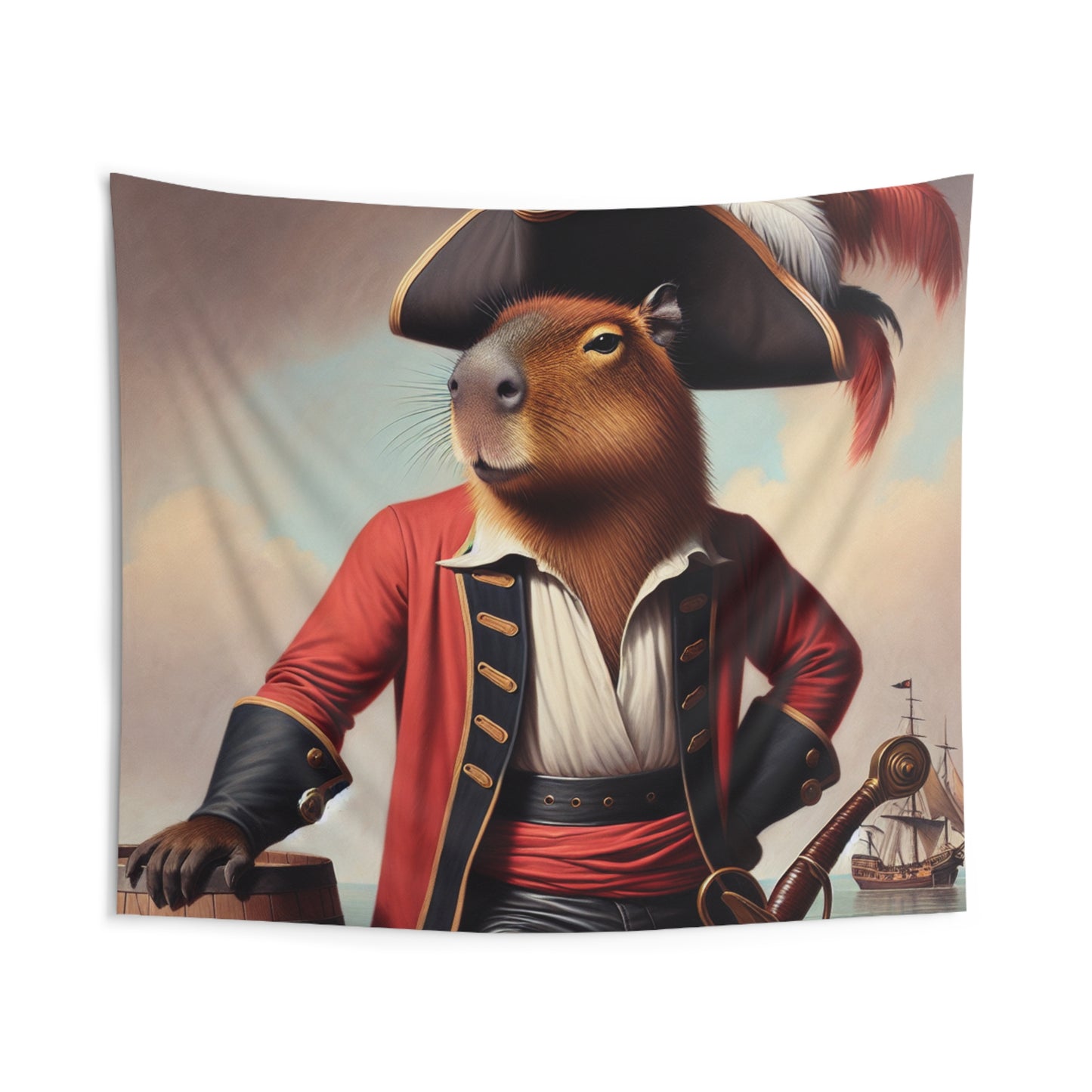 Captain Capybara Wall Tapestry