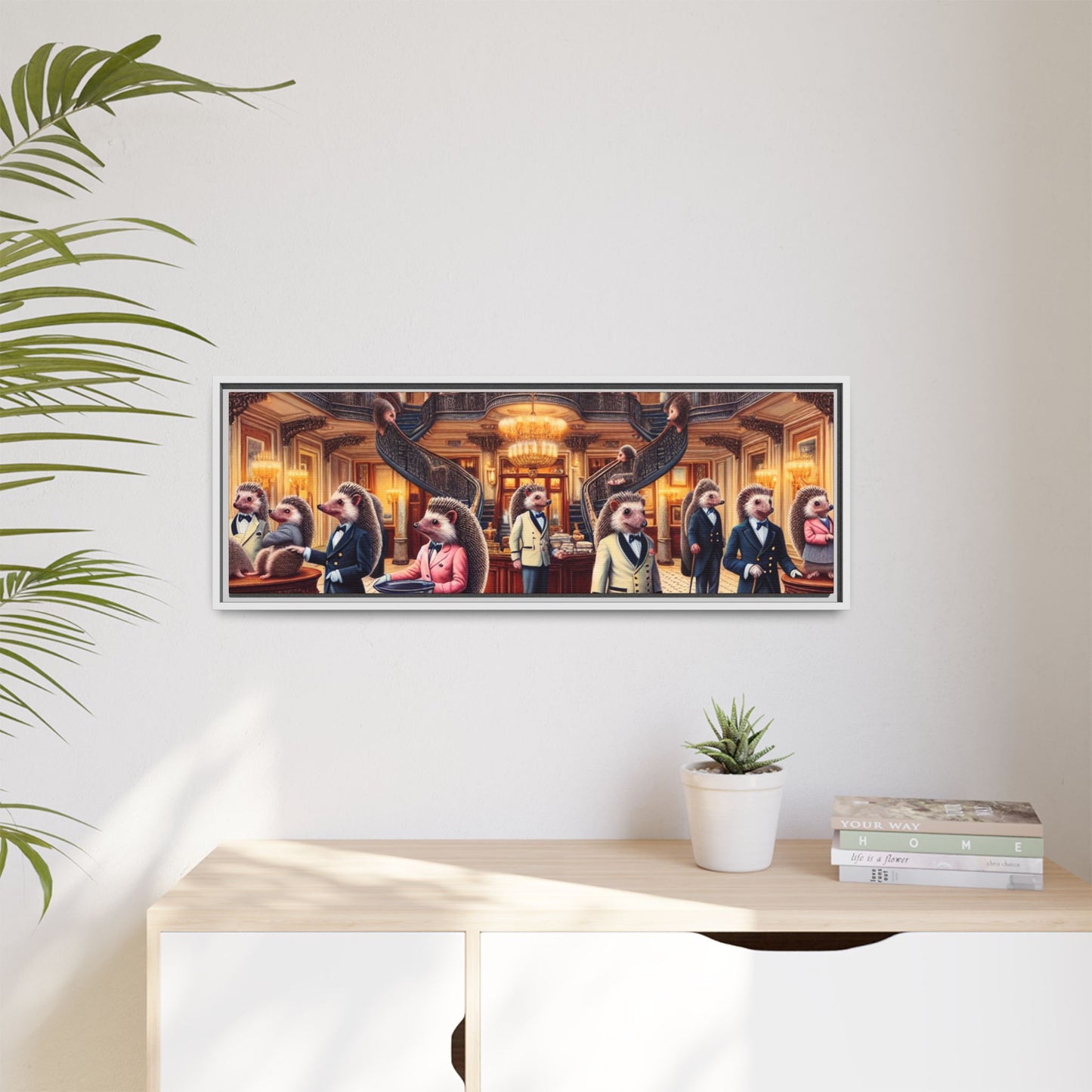 Hedgehog Hotel Canvas, Framed (Multi-color)