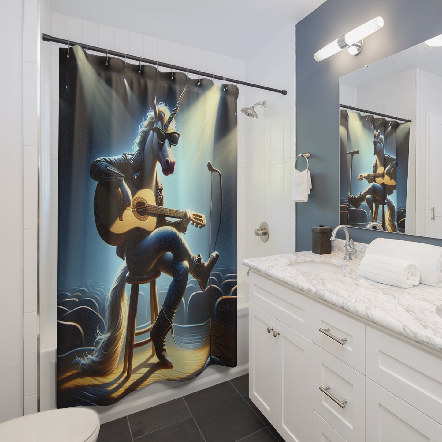Unicorn Unplugged Shower Curtain