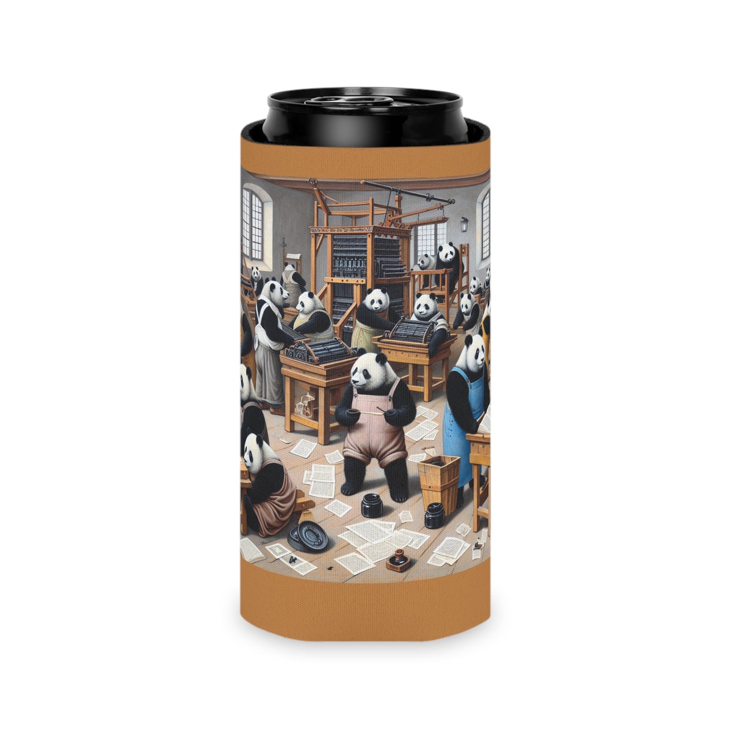 Printing Pandamonium Can Cooler