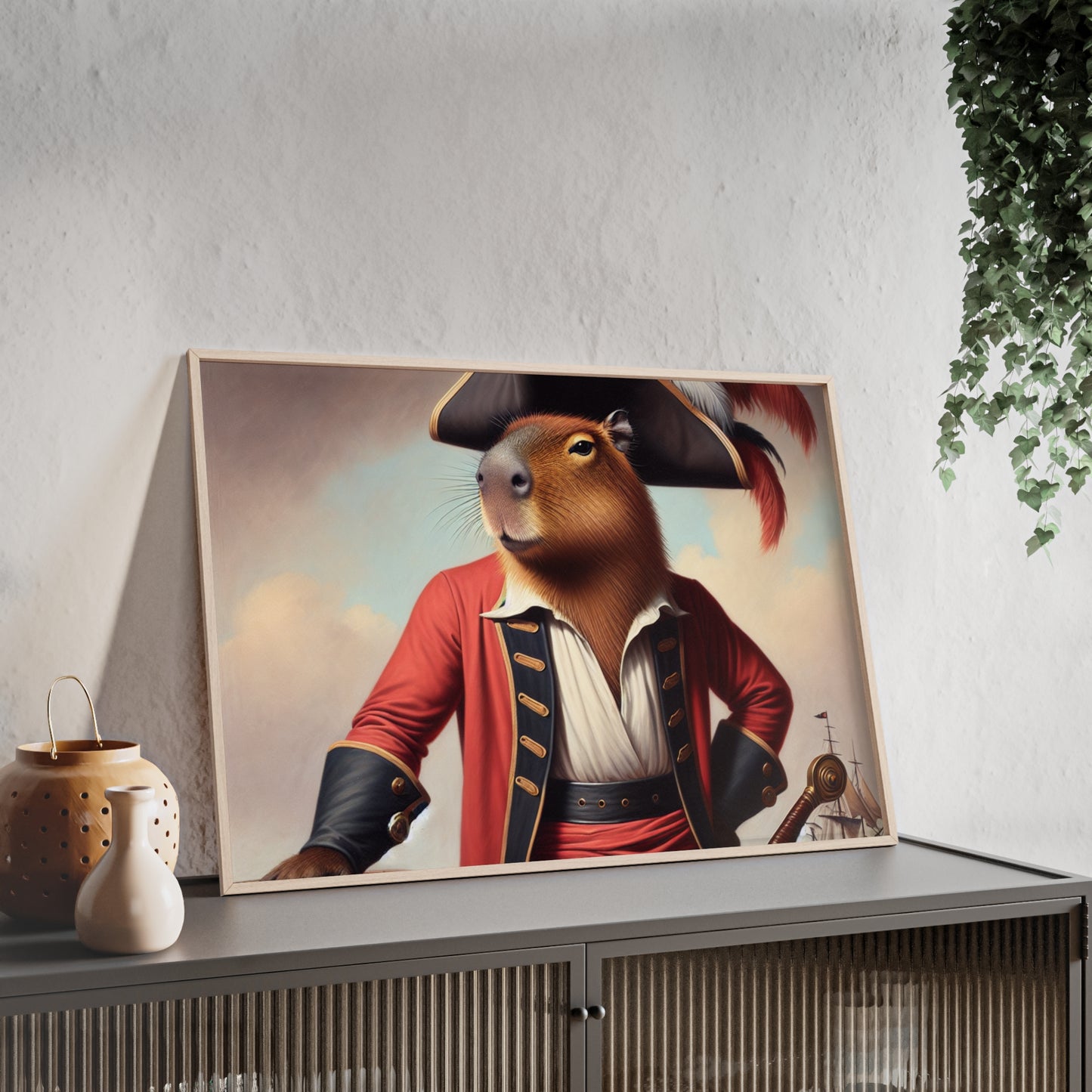 Framed Captain Capybara Poster