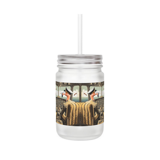 Flamingo Flight Deck Mason Jar Tumbler