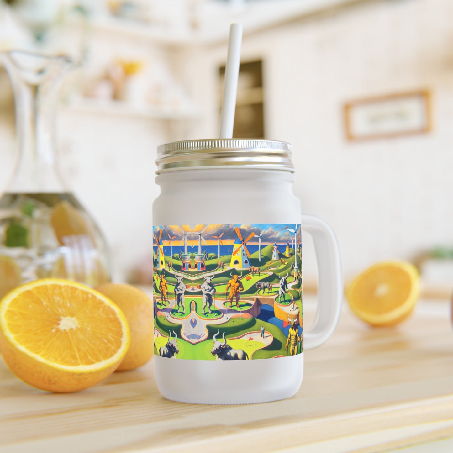 Mini-taur Golf Mason Jar Tumbler