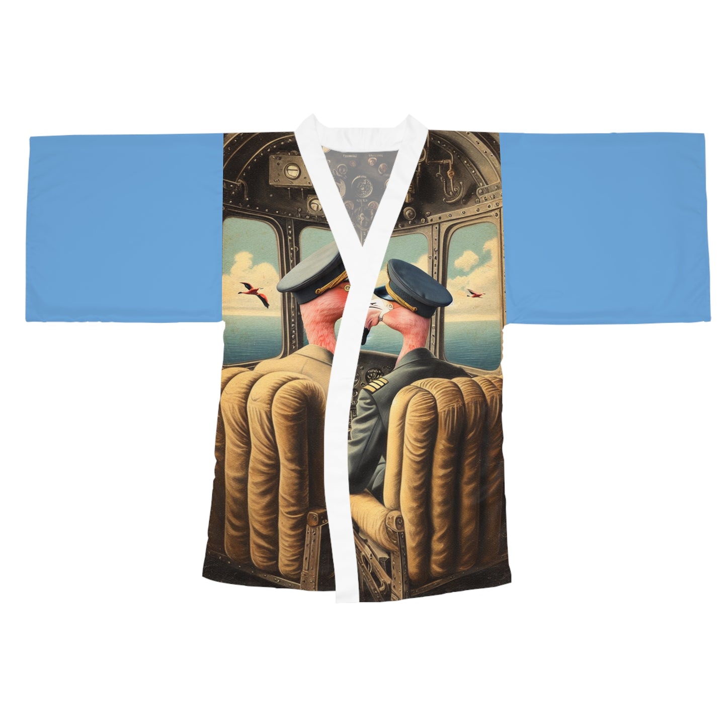 Flamingo Flight Deck Kimono Robe