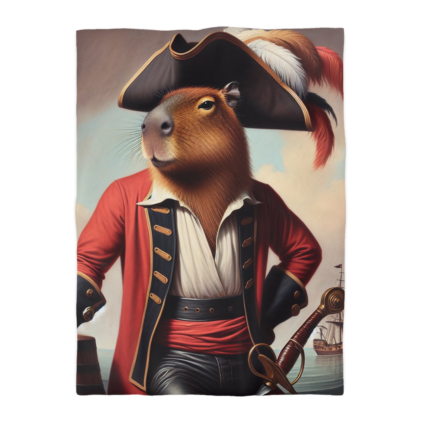 Captain Capybara Microfiber Duvet Cover