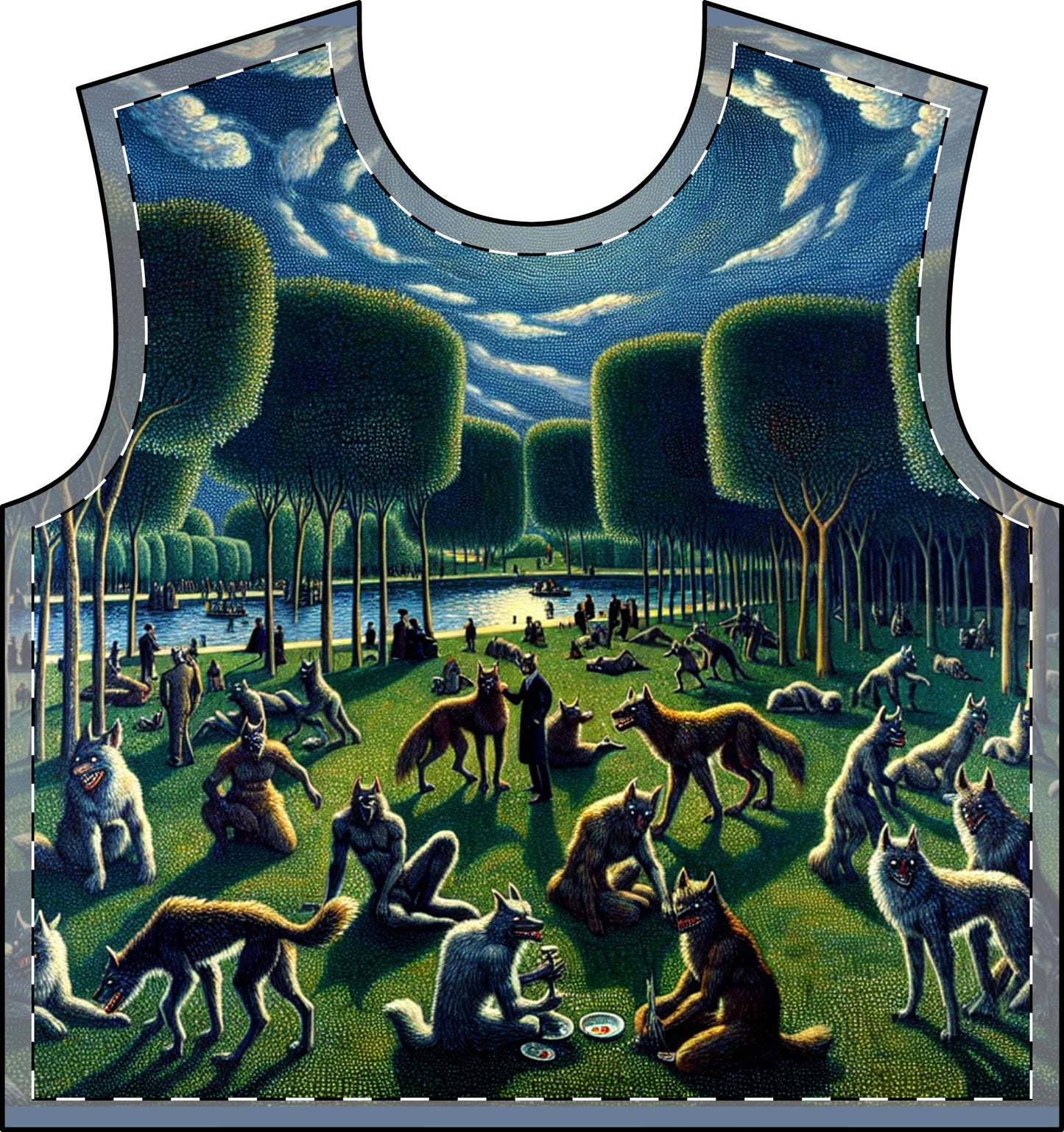 Werewolves at the Waterfront Women's All Over Print Crewneck Sweatshirt