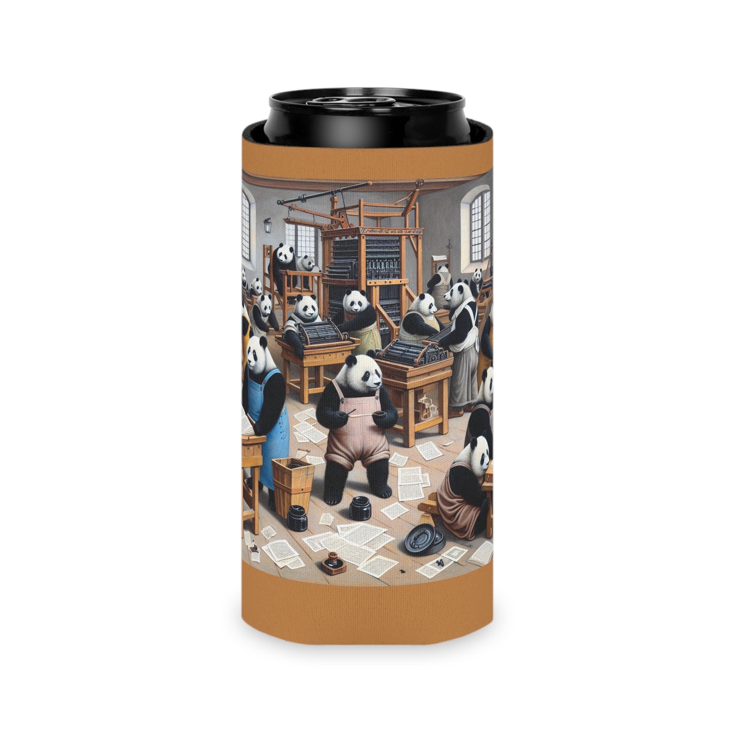 Printing Pandamonium Can Cooler