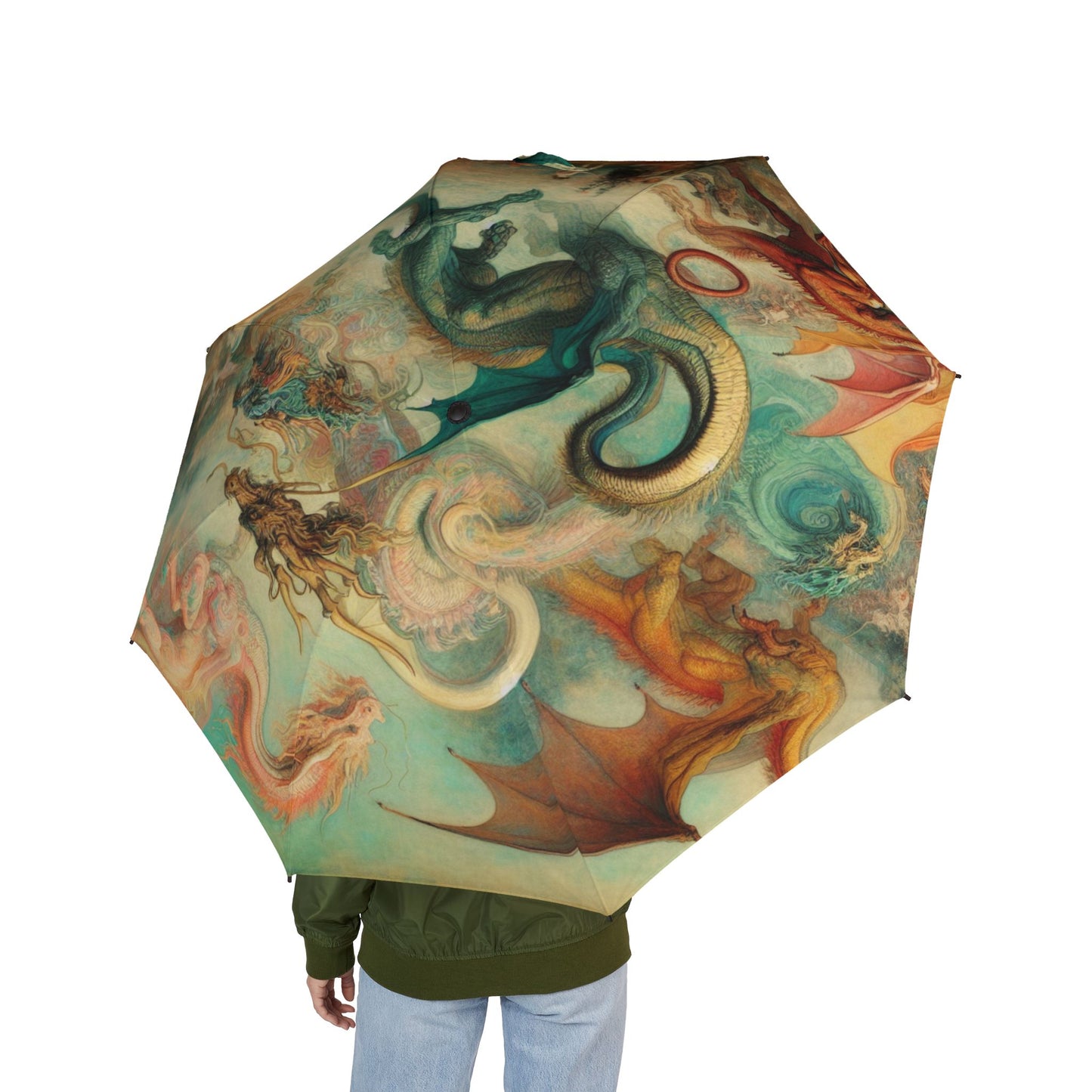 Degas Dreams of Dragons Semi-Automatic Foldable Umbrella