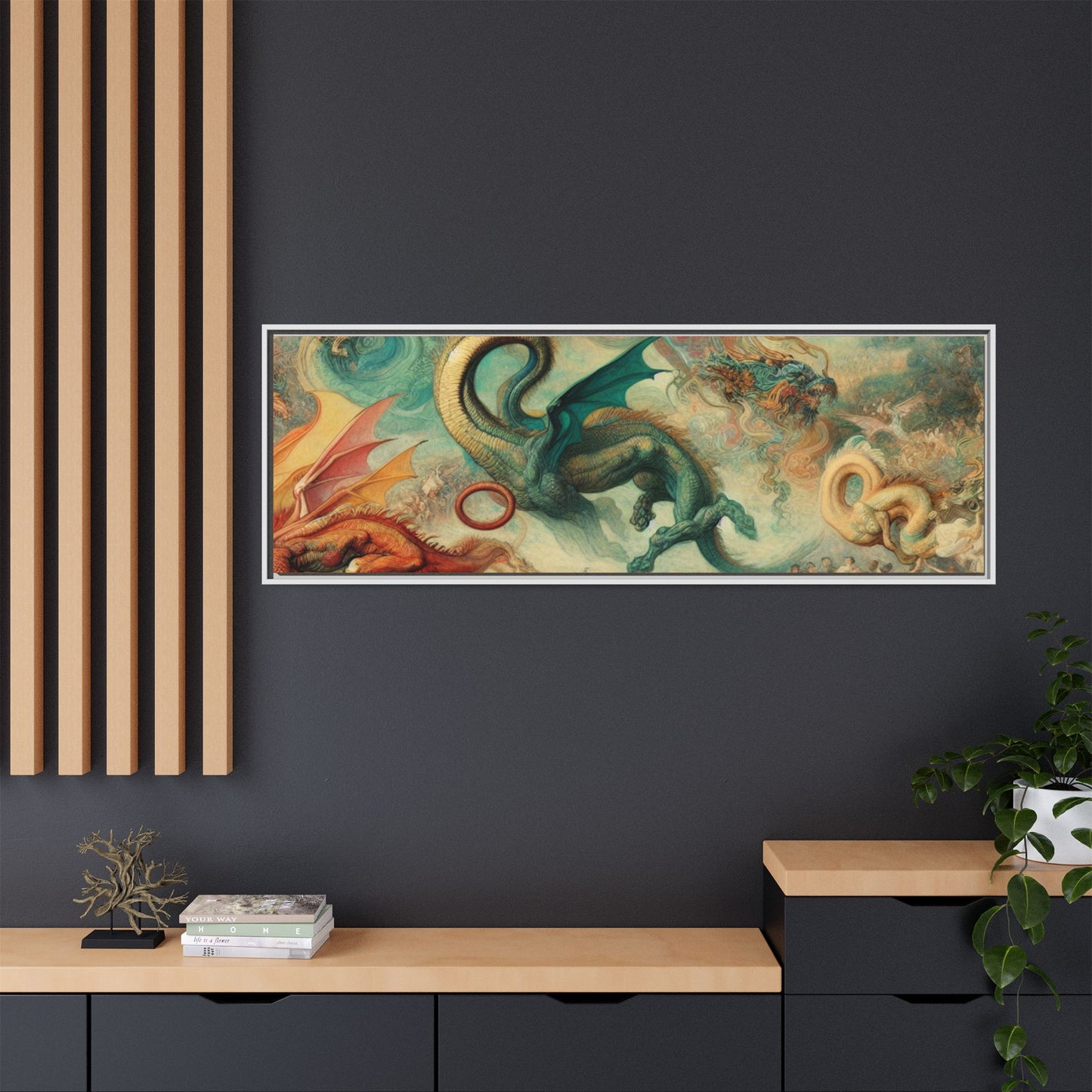 Degas Dreams of Dragons Canvas, Framed (Multi-color)