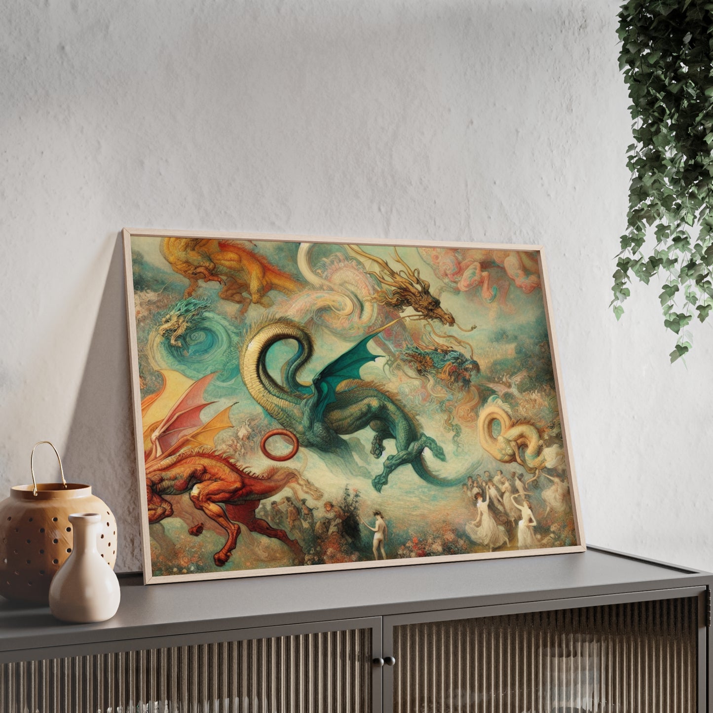 Framed Degas Dreams of Dragons Poster