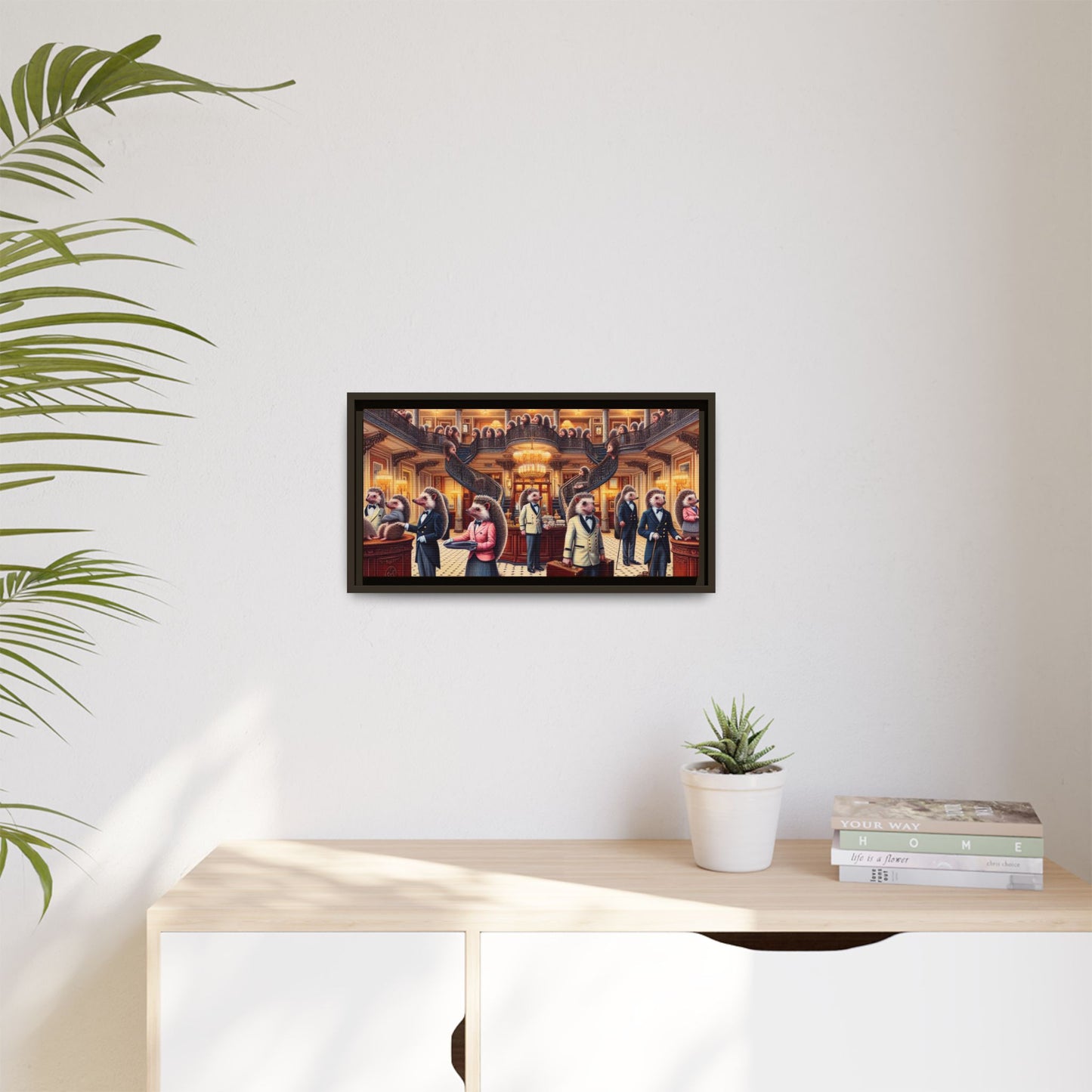 Hedgehog Hotel Canvas, Framed (Multi-color)