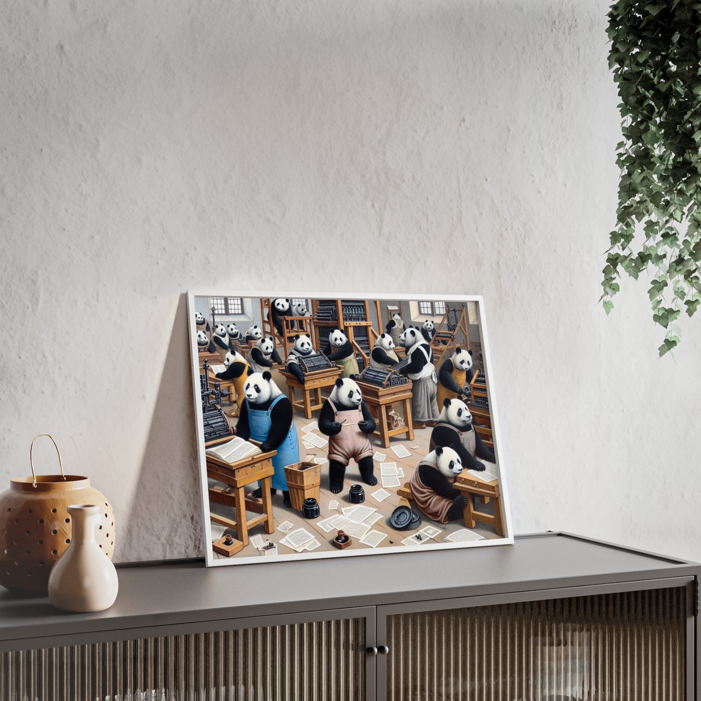 Framed Printing Pandamonium Poster