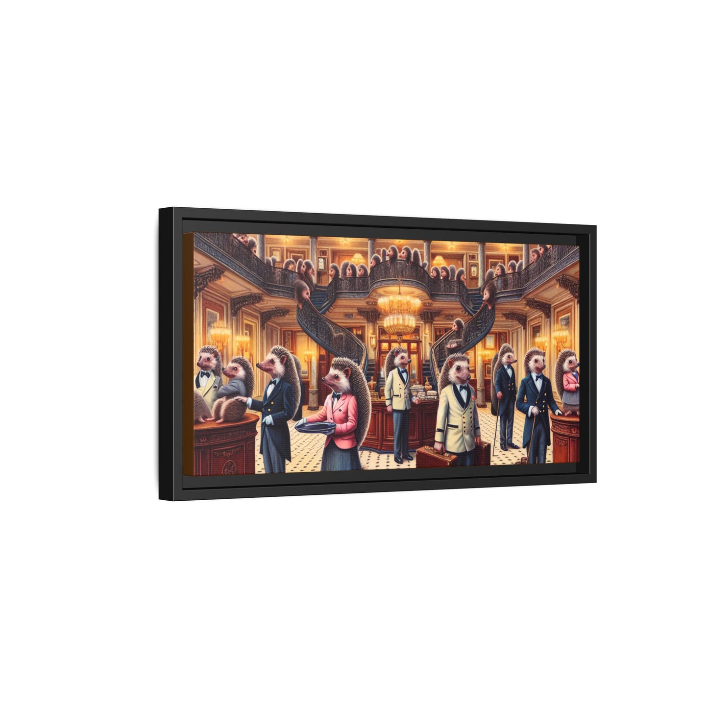 Hedgehog Hotel Canvas, Framed (Multi-color)
