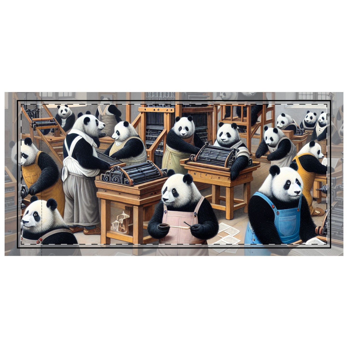 Printing Pandamonium Microfiber Pillowcase