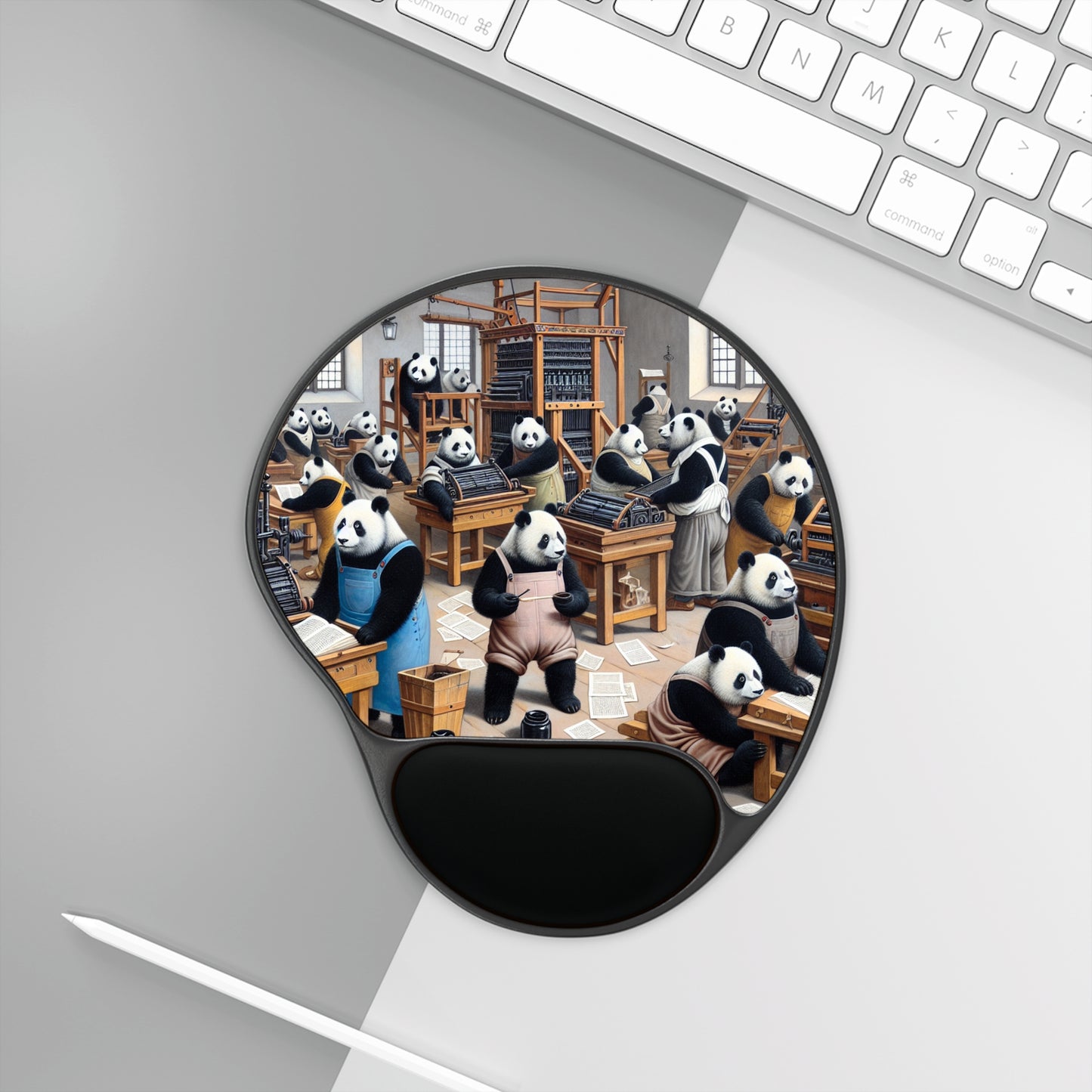 Printing Pandamonium Mouse Pad with Wrist Rest