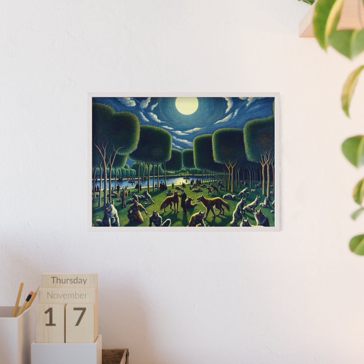 Framed Werewolves at the Waterfront Poster