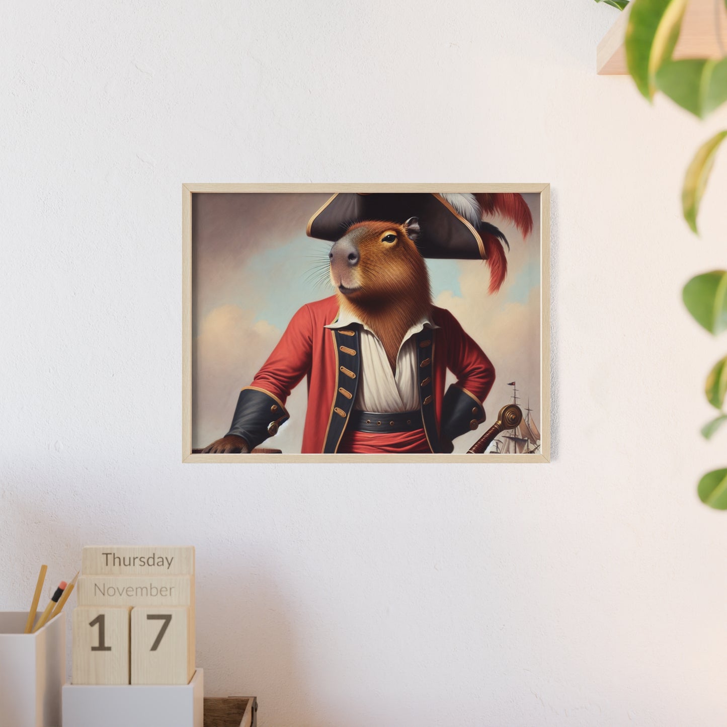 Framed Captain Capybara Poster