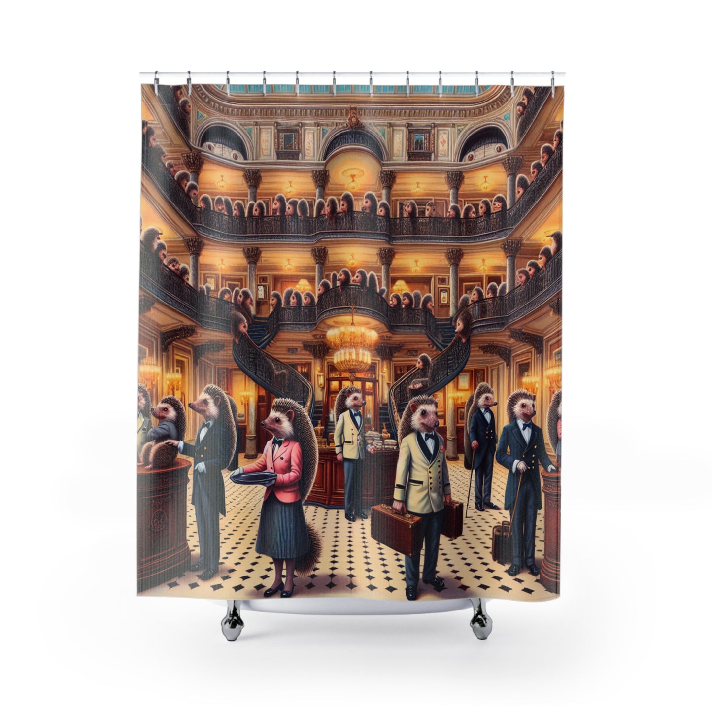 Hedgehog Hotel Shower Curtain