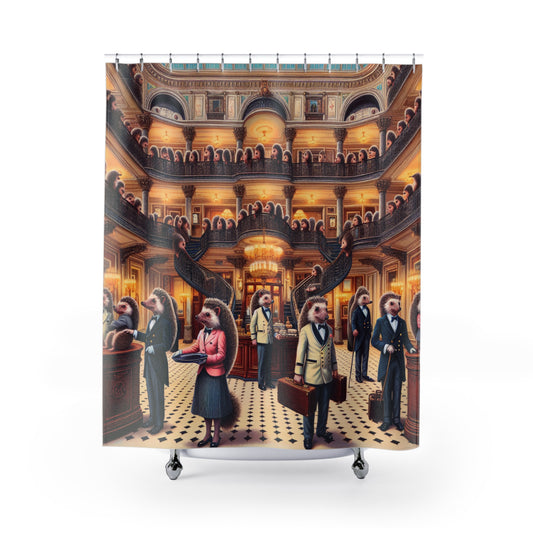 Hedgehog Hotel Shower Curtain
