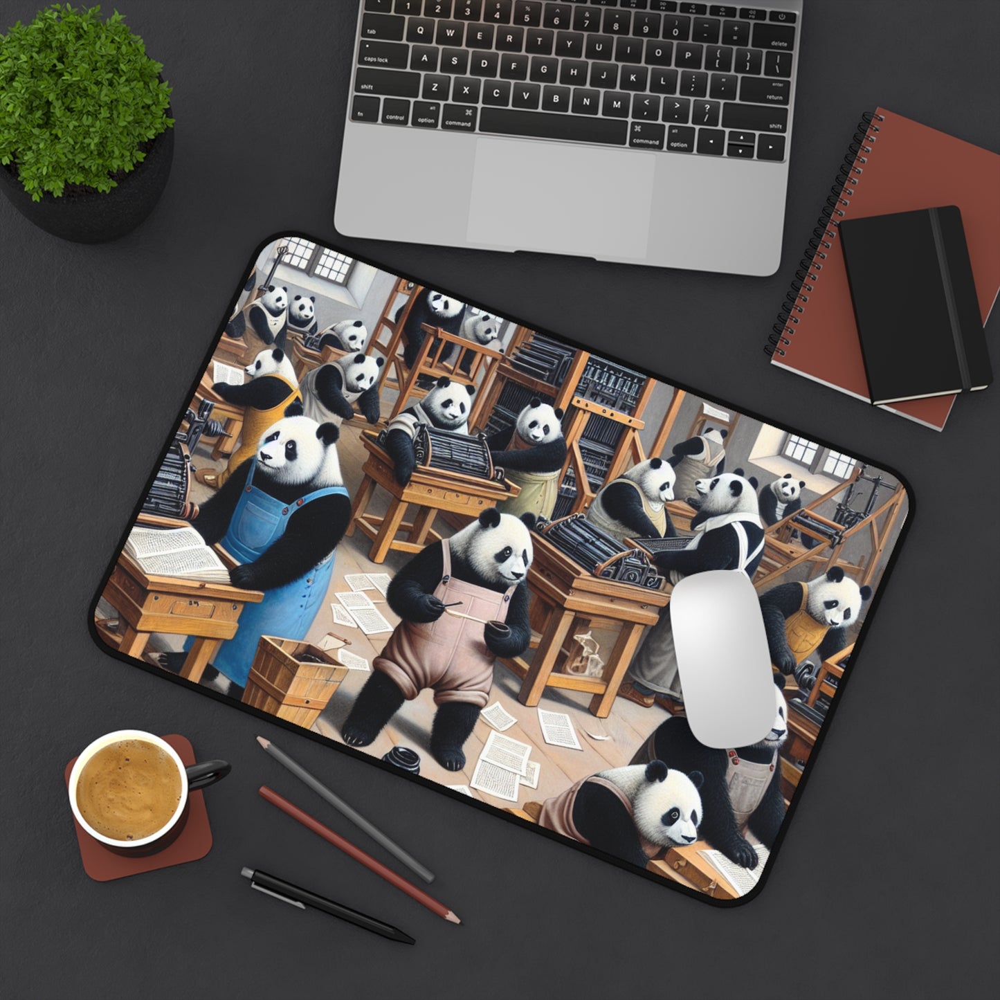 Printing Pandamonium Desk Mat