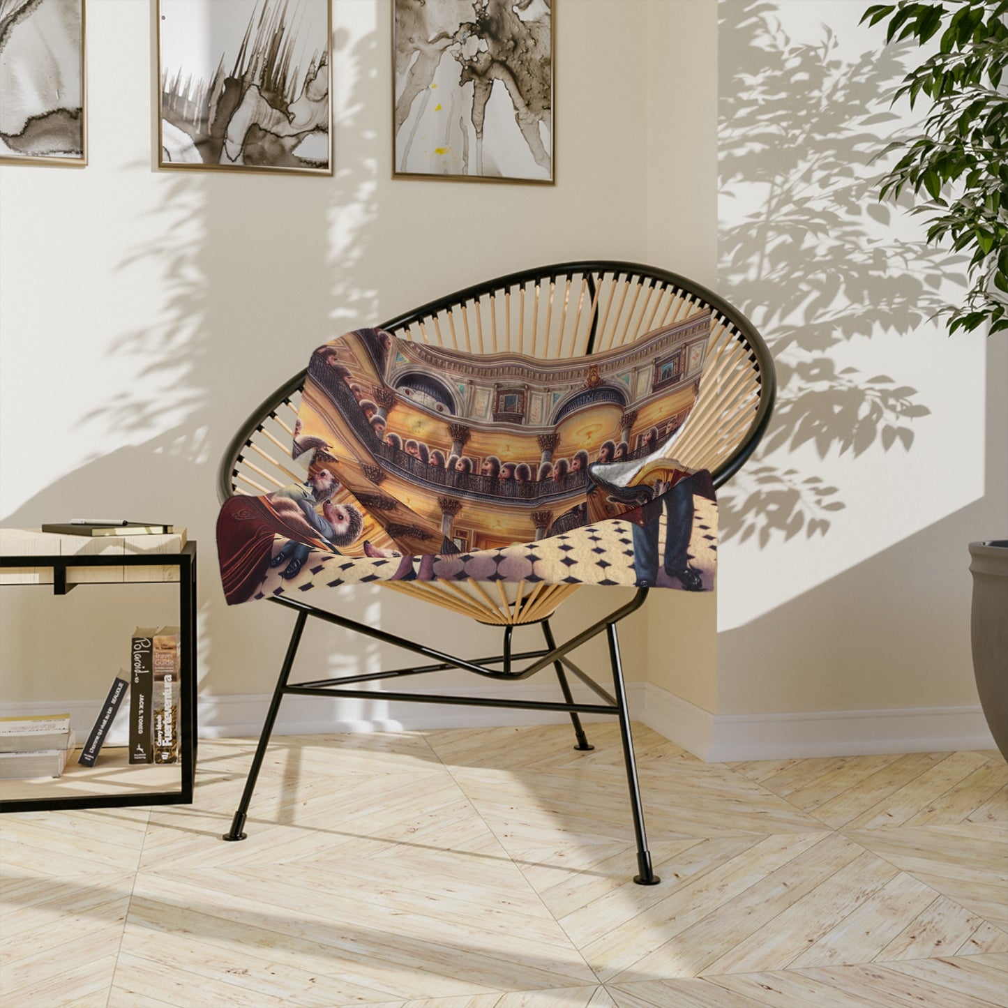 Hedgehog Hotel Velveteen Microfiber Blanket