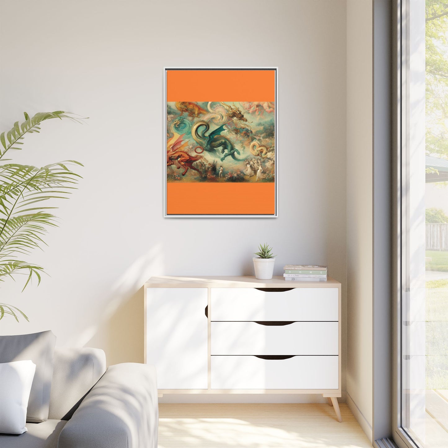 Degas Dreams of Dragons Canvas, Framed (Multi-color)