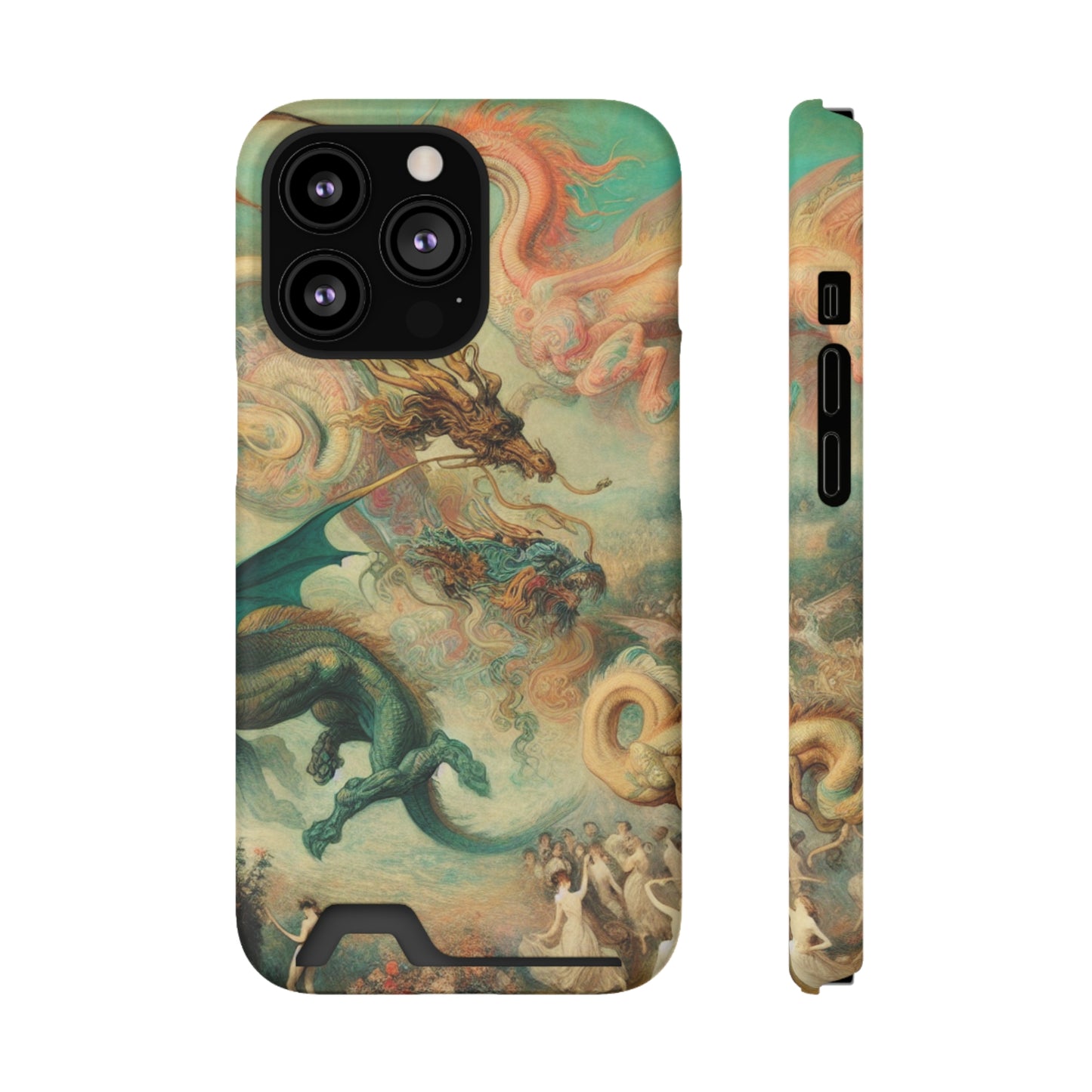 Degas Dreams of Dragons Phone Case with Card Holder - IPHONE