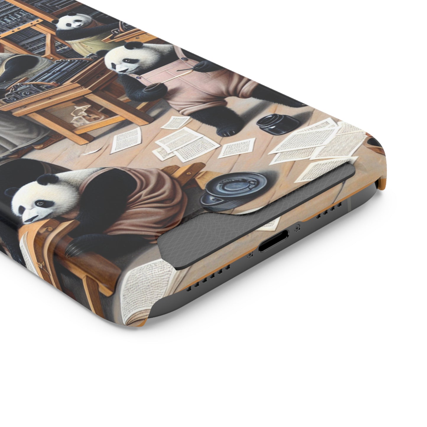 Printing Pandamonium Phone Case with Card Holder - IPHONE