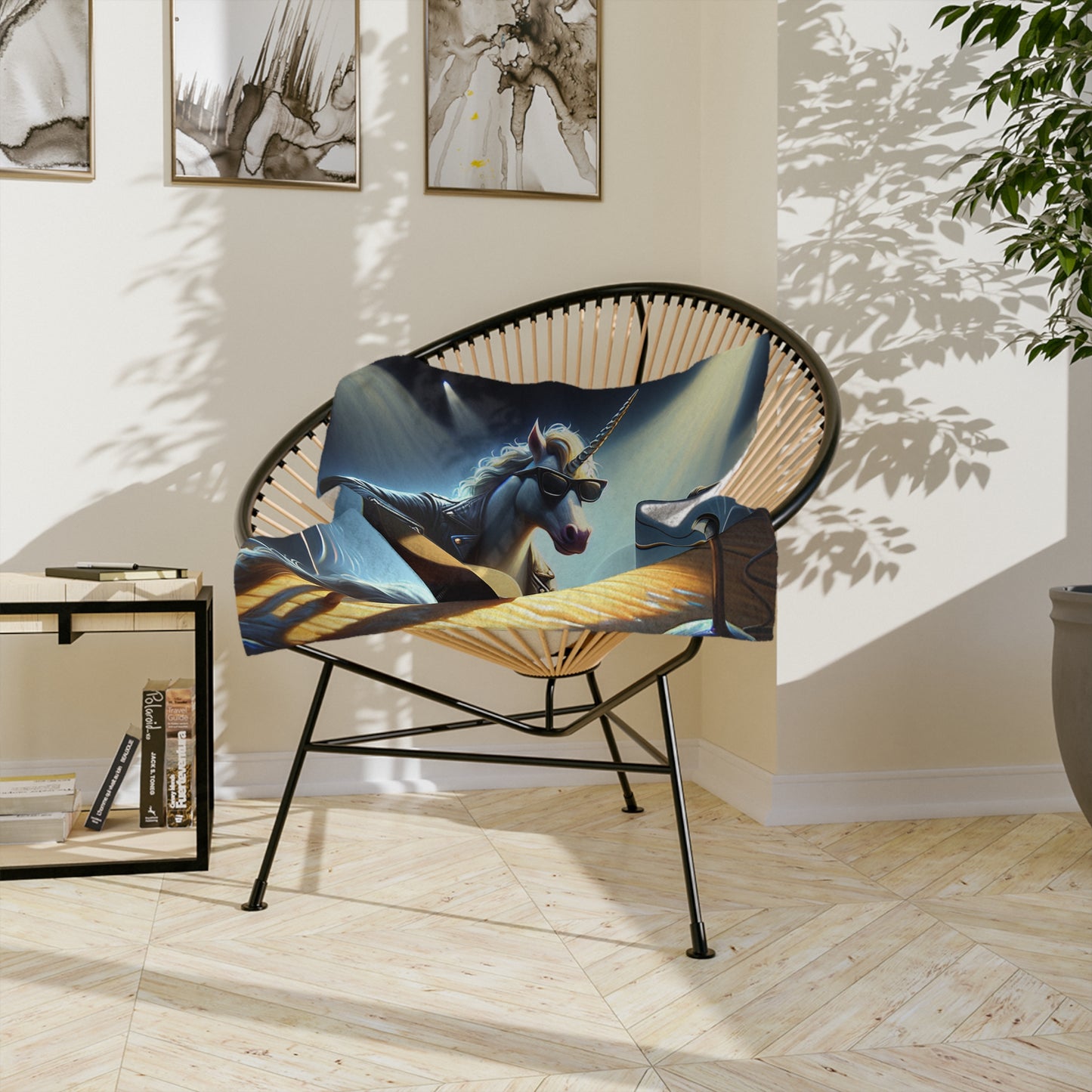 Unicorn Unplugged Velveteen Microfiber Blanket