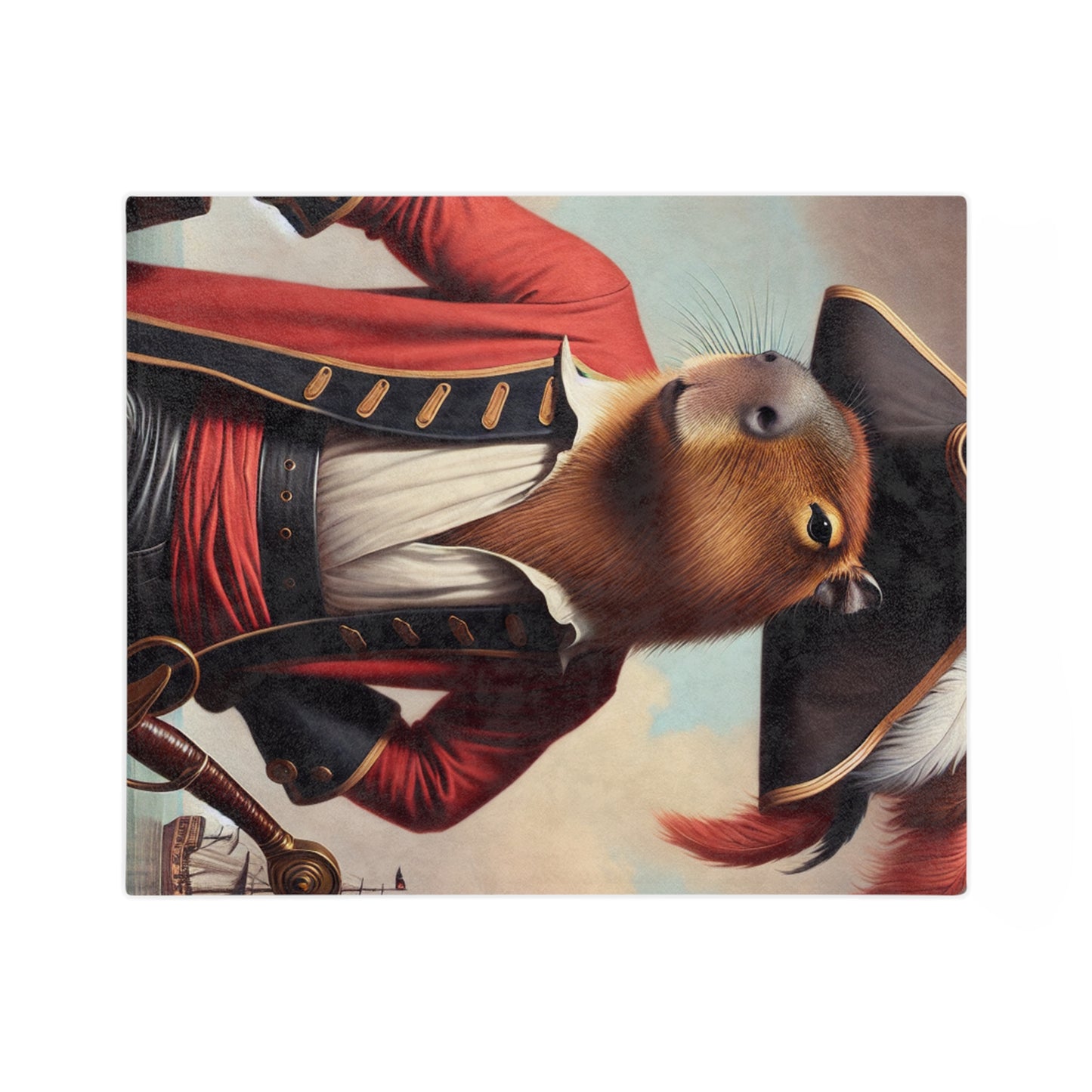 Captain Capybara Velveteen Microfiber Blanket