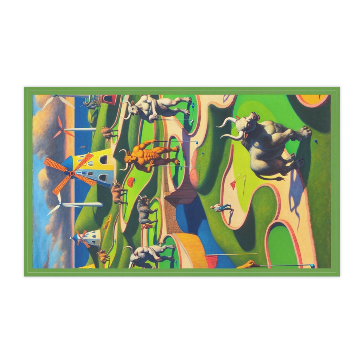 Mini-taur Golf Tea Towels