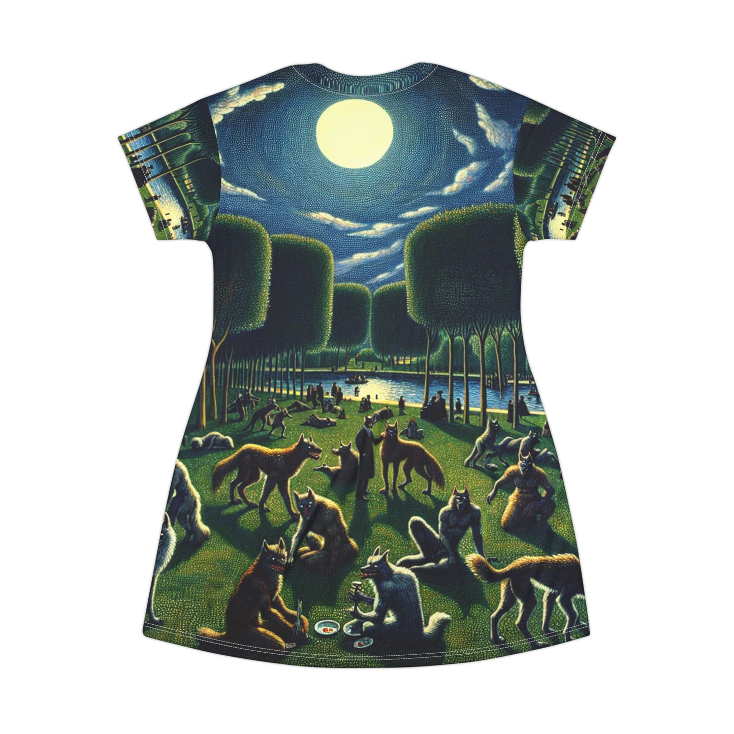 Werewolves at the Waterfront T-Shirt Dress
