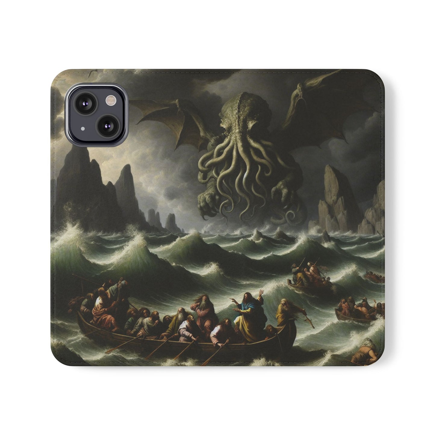 Cthulhu in the Storm Flip Cases for iPhones