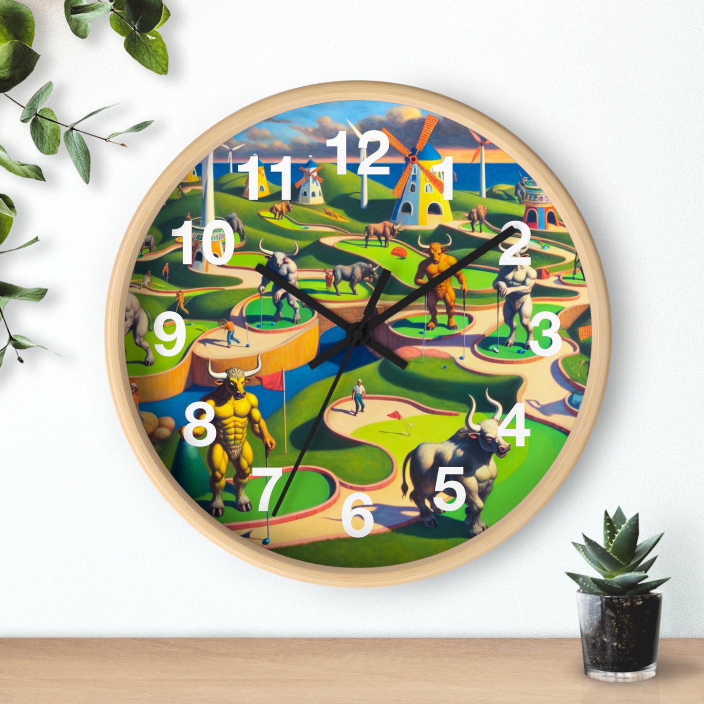 Mini-taur Golf Wall Clock