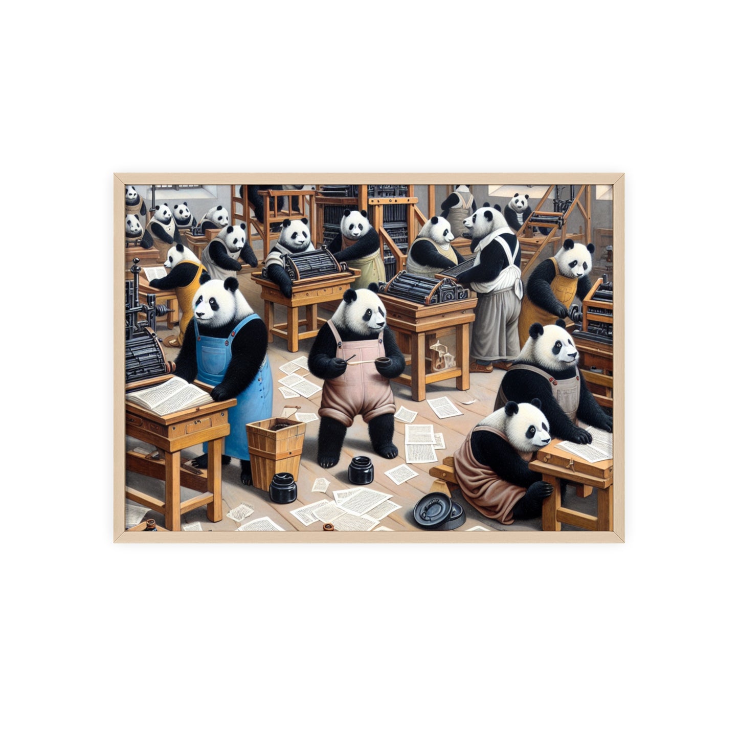 Framed Printing Pandamonium Poster