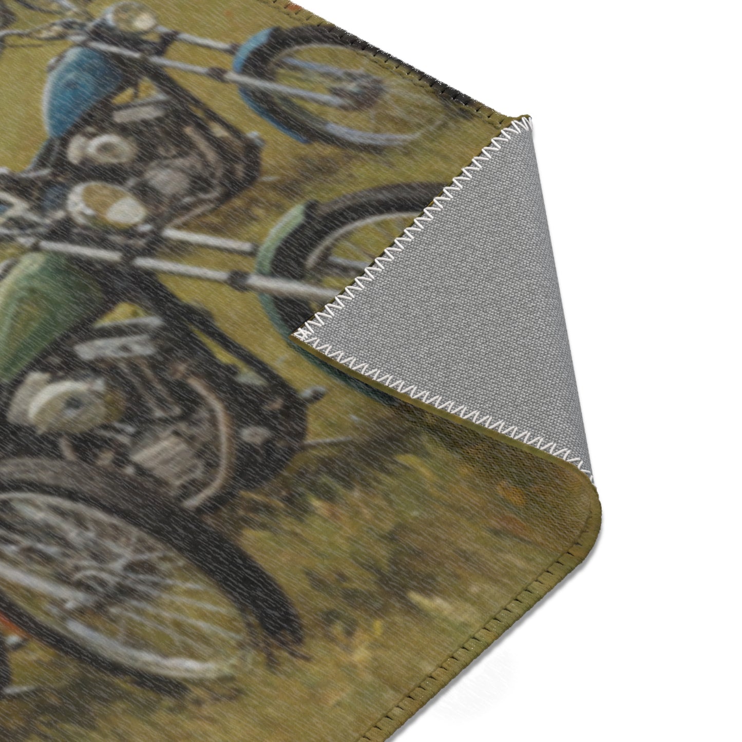 Wild Motorcycles Area Rug - HORIZONTAL