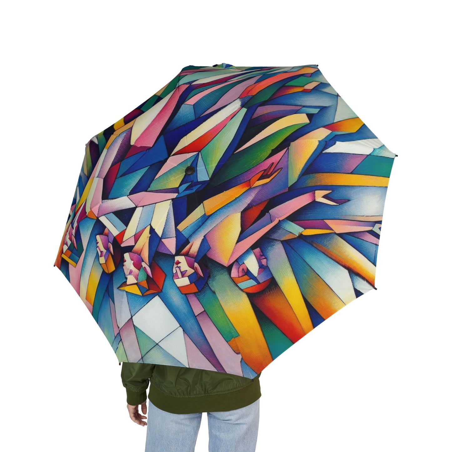 Picasso's Pixies Semi-Automatic Foldable Umbrella