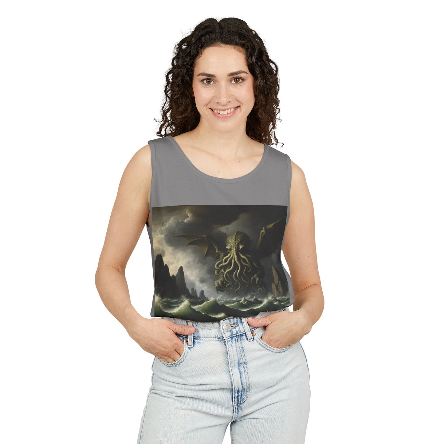 Cthulhu in the Storm Unisex Tank Top