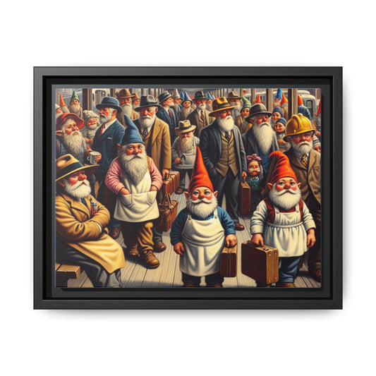 The Gnome-mute Home Canvas, Framed (Multi-color)
