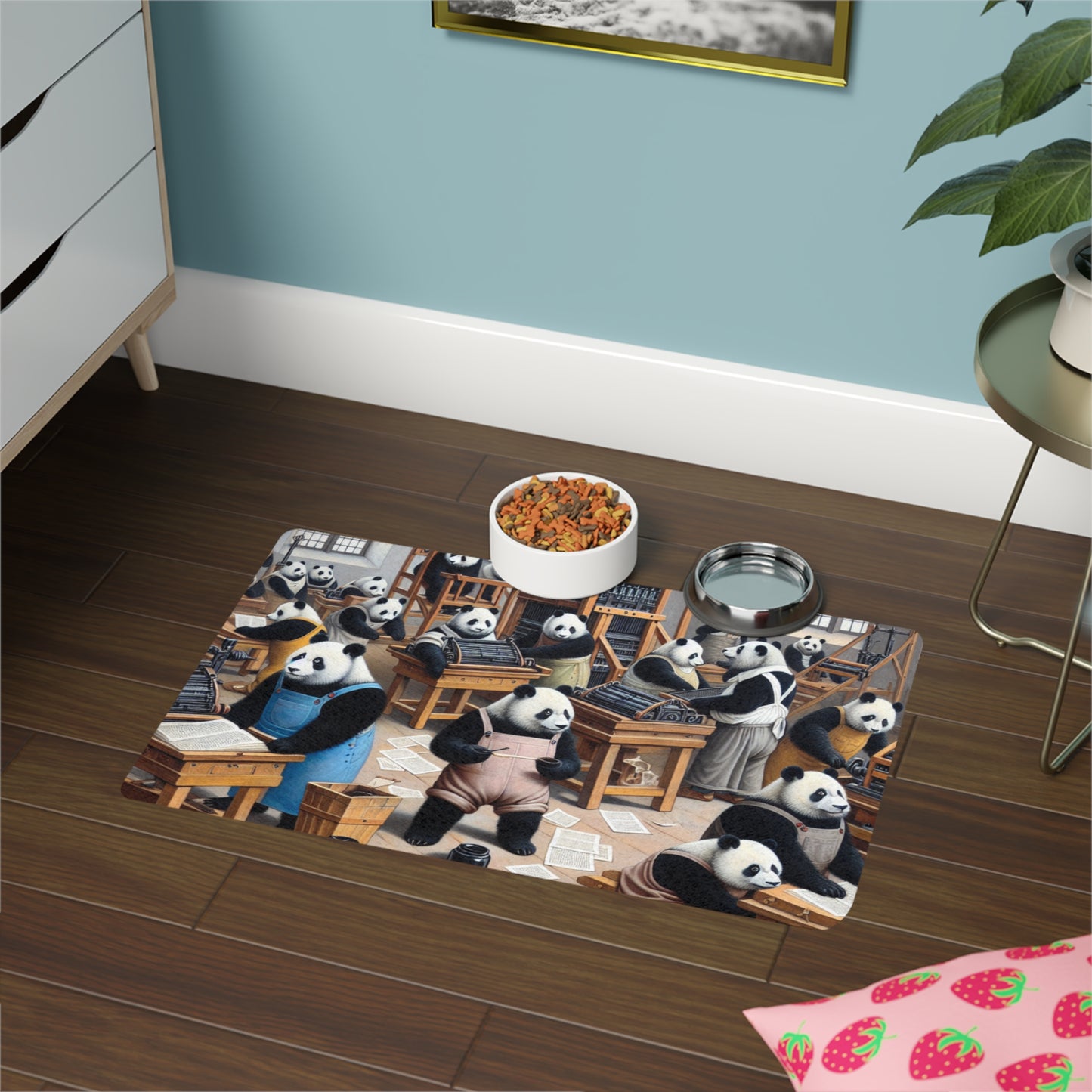 Printing Pandamonium Pet Food Mat