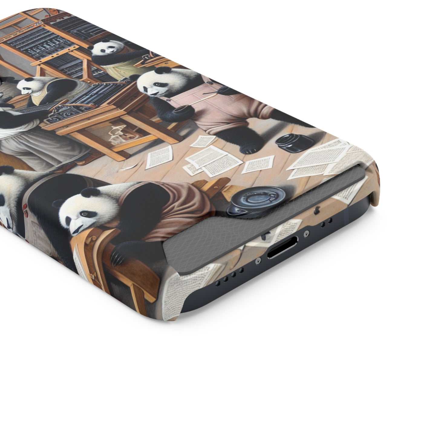 Printing Pandamonium Phone Case with Card Holder - IPHONE