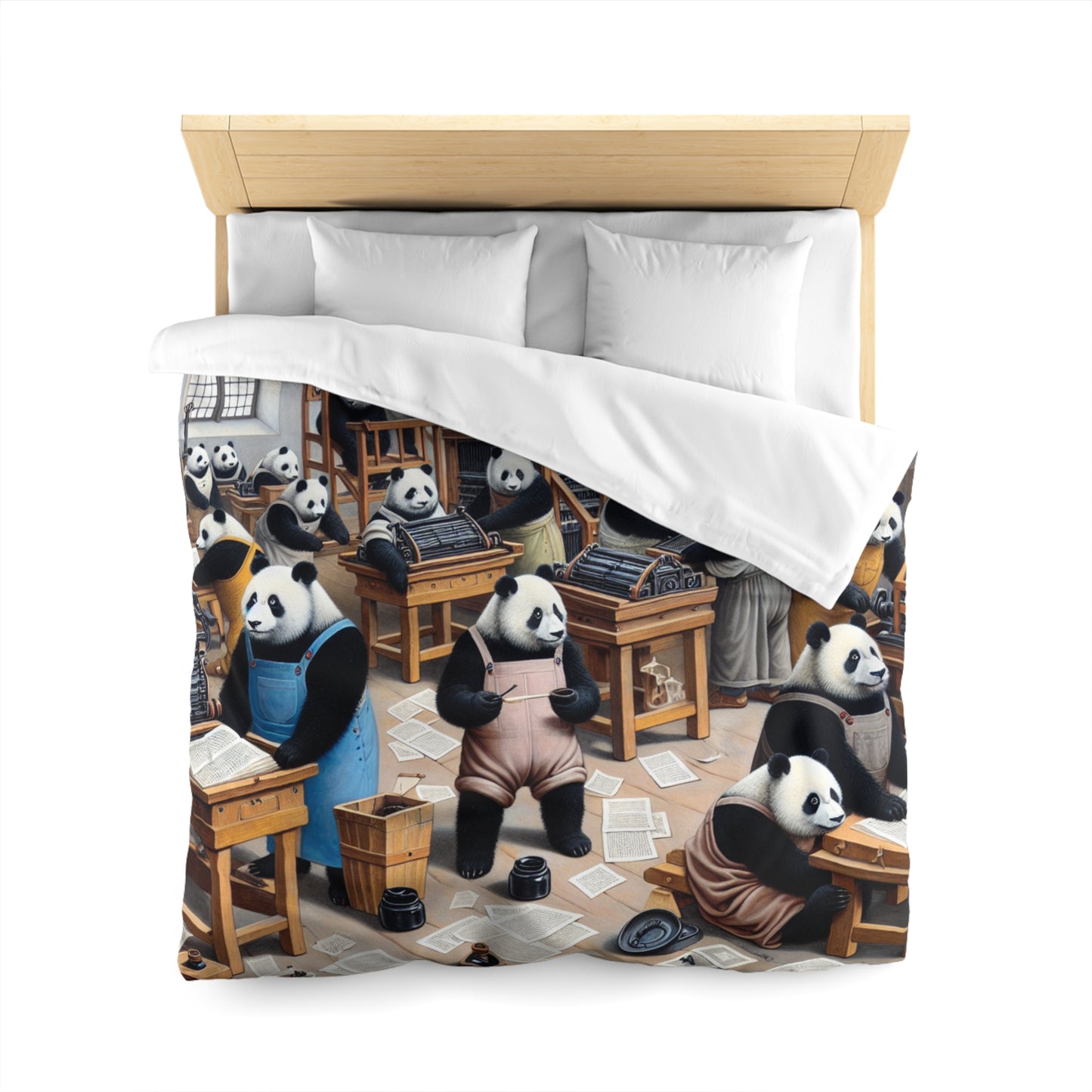 Printing Pandamonium Microfiber Duvet Cover