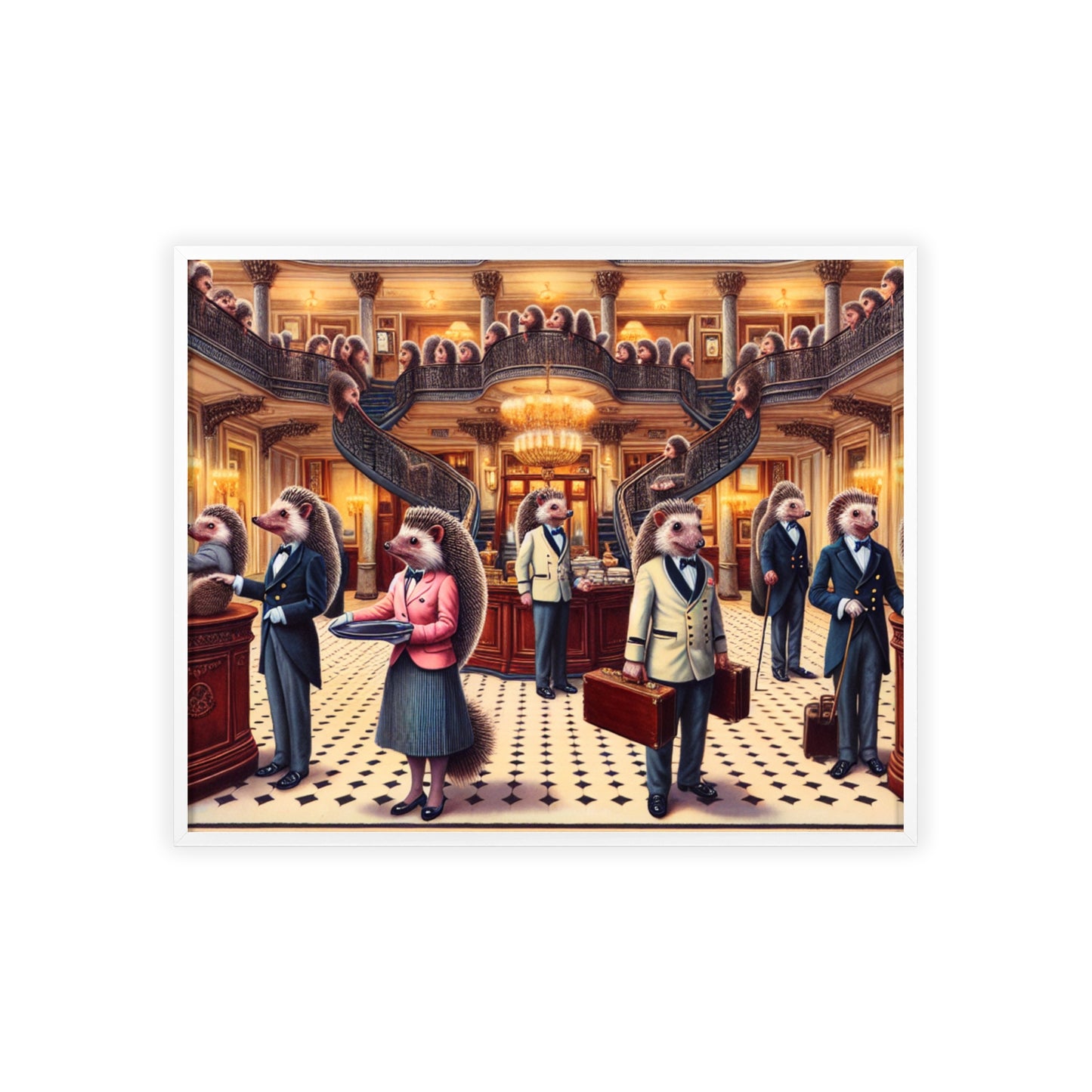 Framed Hedgehog Hotel Poster