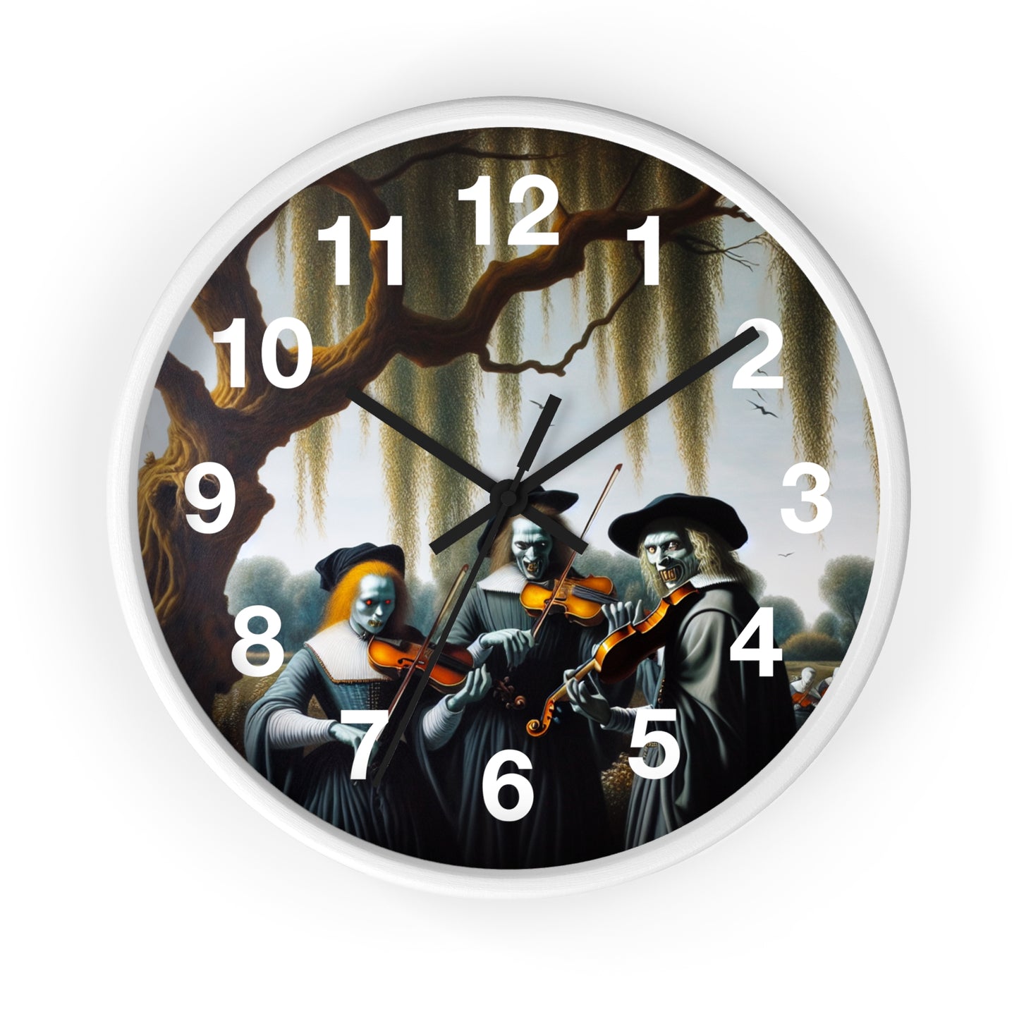 Vermeer's Vampire Violinists Wall Clock