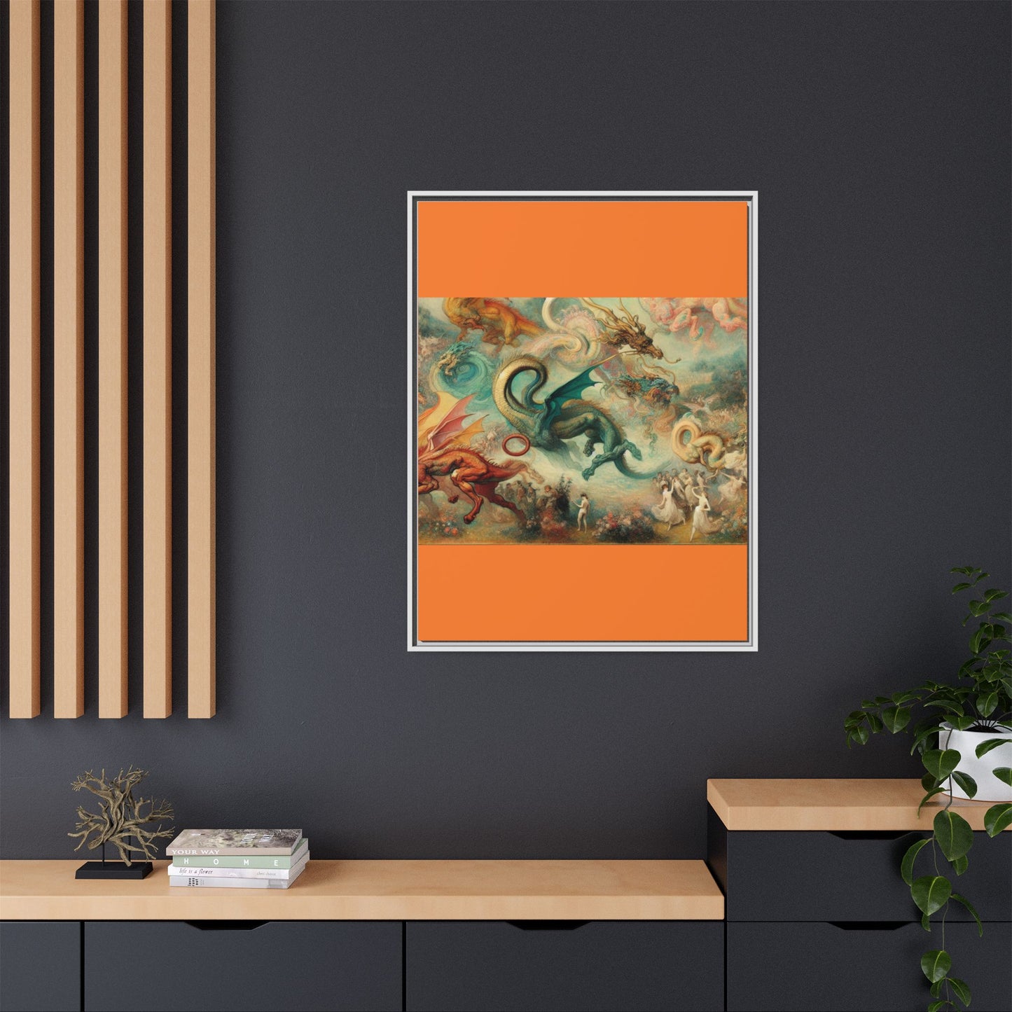 Degas Dreams of Dragons Canvas, Framed (Multi-color)