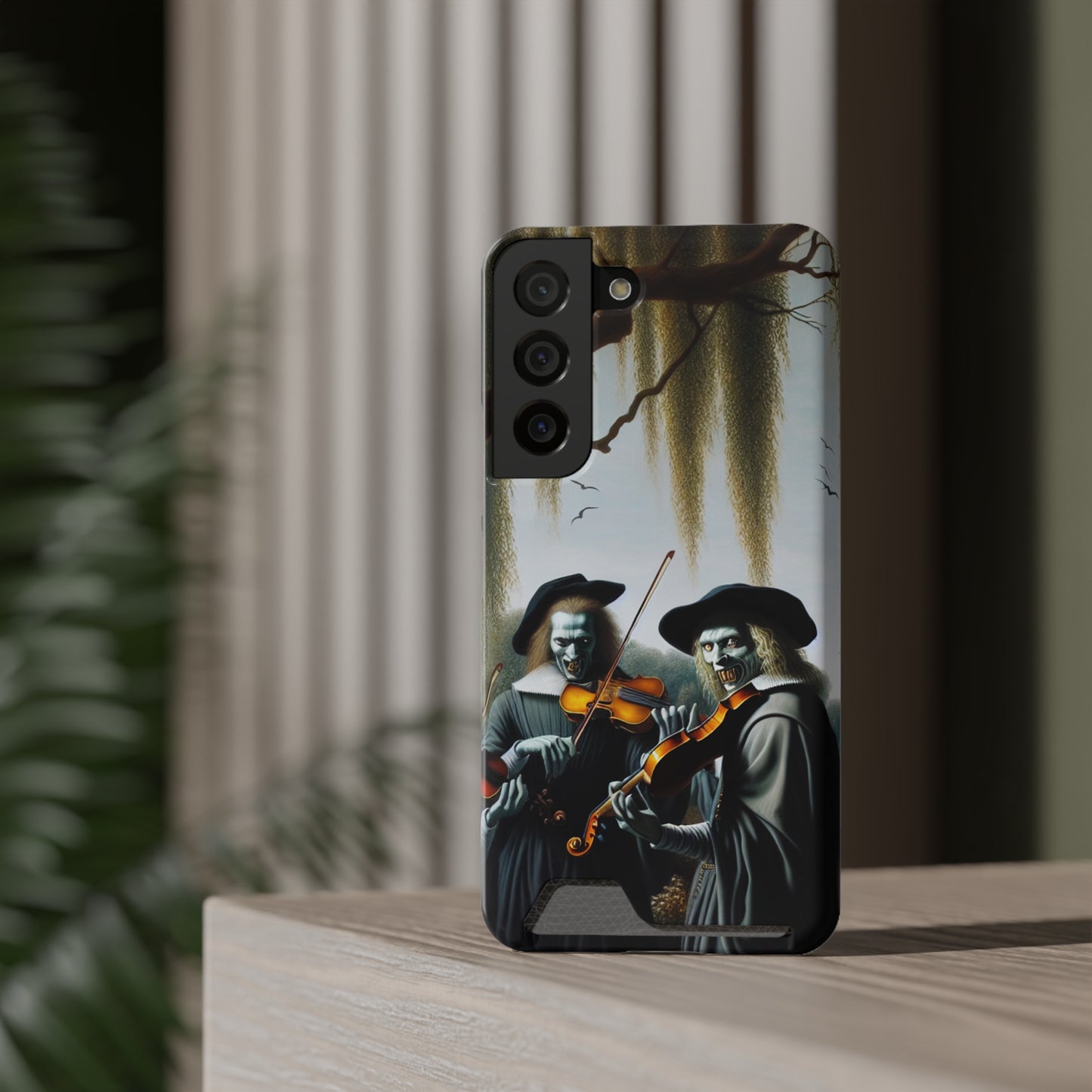 Vermeer's Vampire Violinists Phone Case with Card Holder - GALAXY