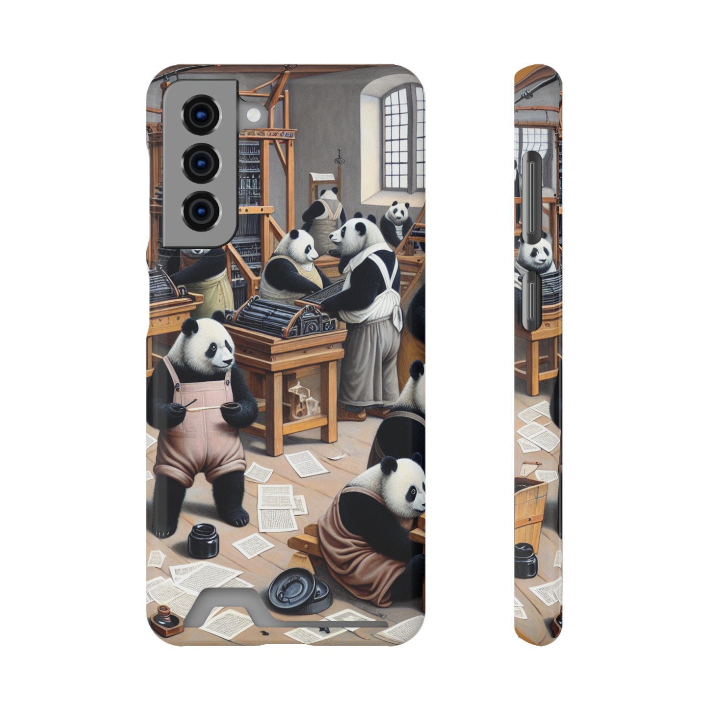 Printing Pandamonium Phone Case with Card Holder - GALAXY