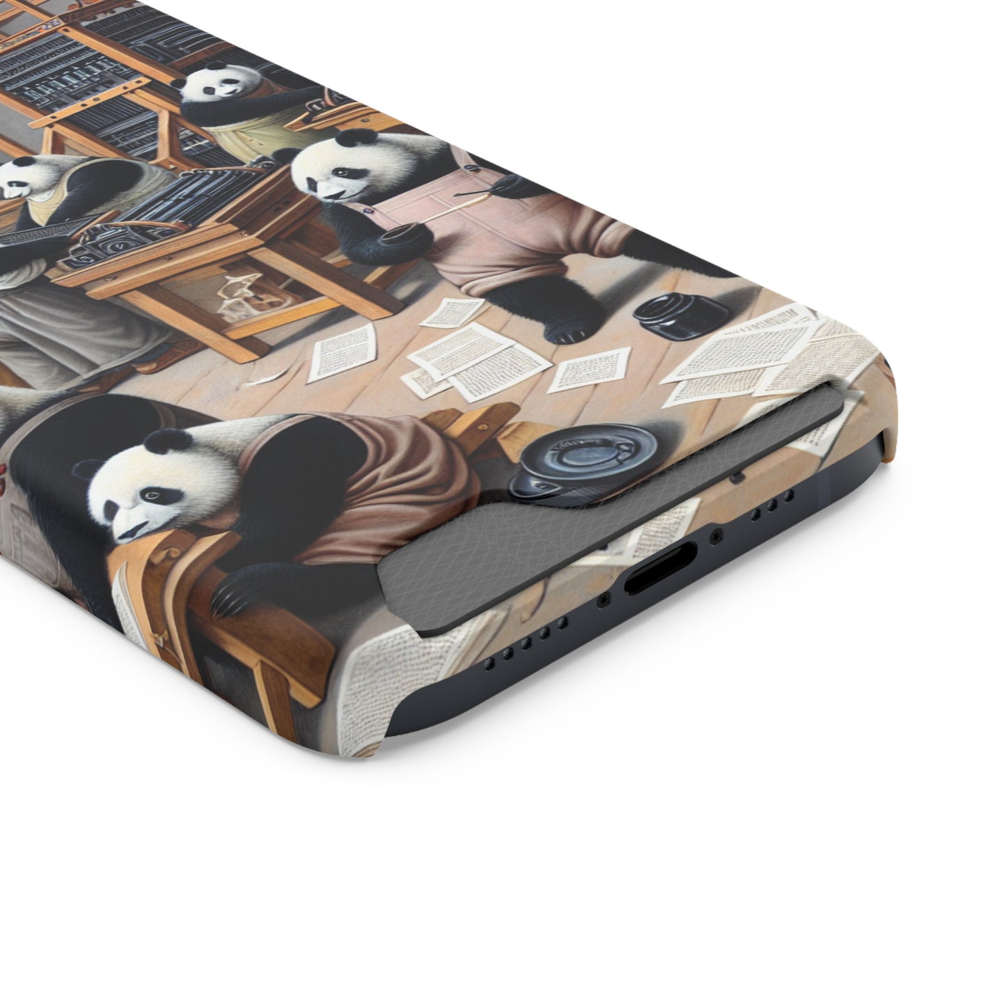 Printing Pandamonium Phone Case with Card Holder - IPHONE