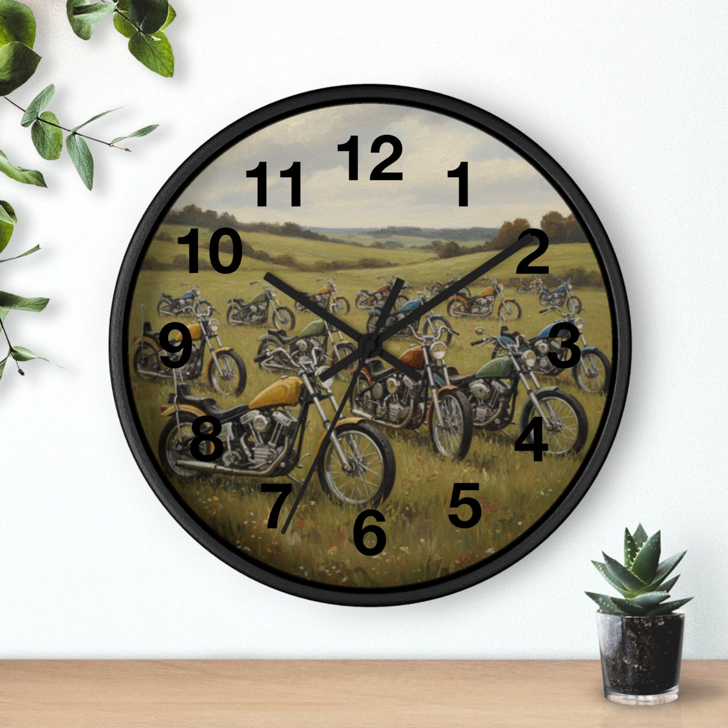 Wild Motorcycles Wall Clock